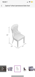 Zaphod Tufted Upholstered Side Chair #2-HW