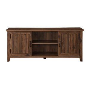 58" Modern Farmhouse TV Stand - Dark Walnut(1264)