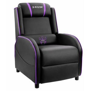 Ergonomic Manual Recliner with Massage Black/Purple(1100)