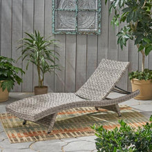 Load image into Gallery viewer, Crete Grey Wicker Outdoor Chaise Lounge(1520)
