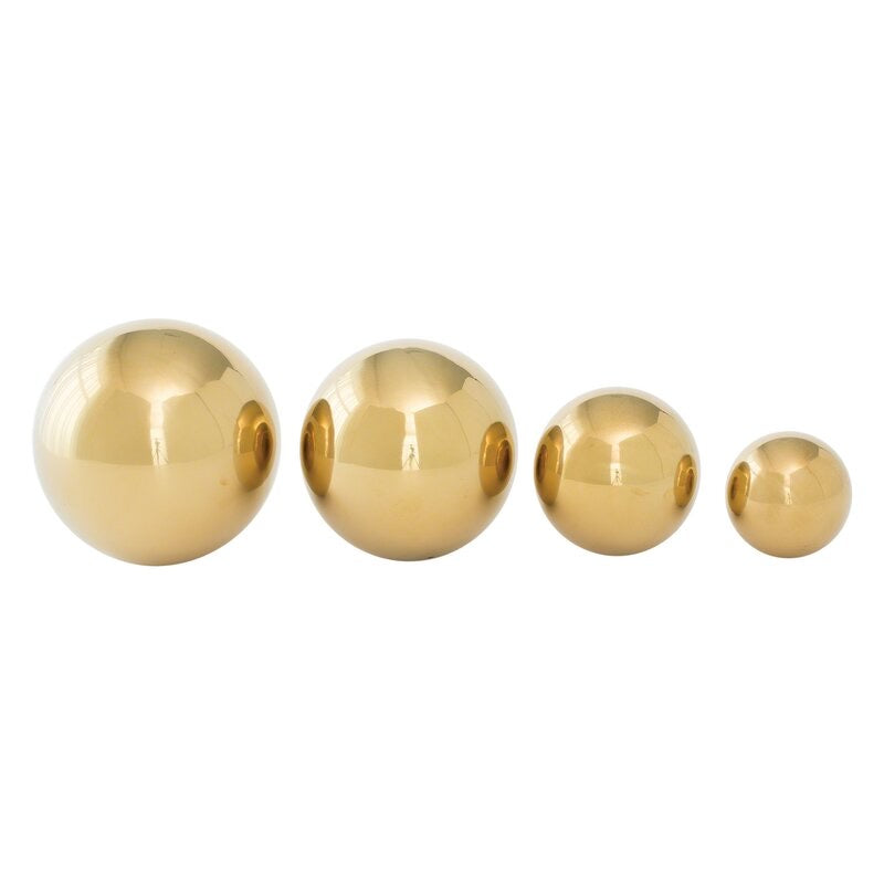 Brass Ball Sculpture ( Set of 4 Same Size) 4