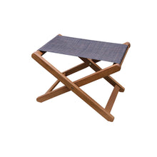 Load image into Gallery viewer, Dark Brown Sling and Eucalyptus Outdoor Ottoman(827)
