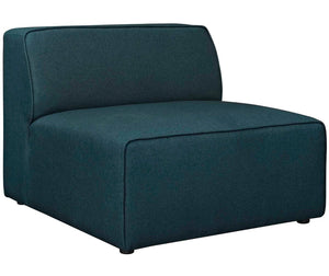 Worthley Armless Chair-Blue Polyester Blend #3084