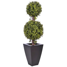 Load image into Gallery viewer, Faux 2-Ball Boxwood Topiary in Planter Set of 2(1827RR)
