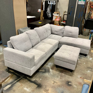 Mendoza 103.5" Right Hand Facing Sectional with Ottoman AS IS