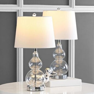 Brisor 22 in. Clear/Chrome Table Lamp - Set of 2 (SB299)