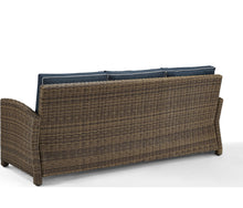 Load image into Gallery viewer, Bradenton Wicker Rattan Sofa Brown/Navy(1883RR-2boxes)
