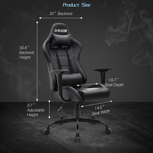 Homall High-Back PC & Racing Game Chair Black(1151)