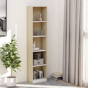 Loveridge Standard Bookcase-White/Sonoma #54-NT