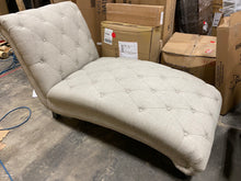 Load image into Gallery viewer, Versailles Tufted Armless Chaise Lounge Ivory

