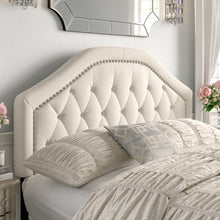 Load image into Gallery viewer, Thelonius Upholstered Panel Headboard Full/Queen Ivory
