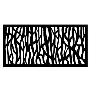 Black 2 ft. H x 4 ft. W Mayzie Decorative Fencing 5 panels AS IS(1461)