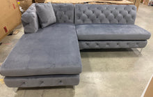 Load image into Gallery viewer, Miranda Velvet Sectional (LEFT CHAISE MISSING) #2614HW - OUT OF BOX
