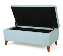 Load image into Gallery viewer, Harper Storage Ottoman-light blue #3106
