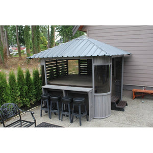 Zento 10 Ft. W x 10 Ft. D Patio Gazebo AS IS(584)