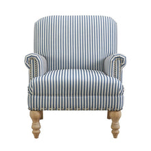 Load image into Gallery viewer, Bashir Armchair White Linen/Blue(966)
