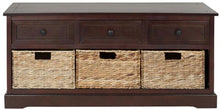 Load image into Gallery viewer, Damien Dark Cherry 3-Drawer Storage Bench #556HW

