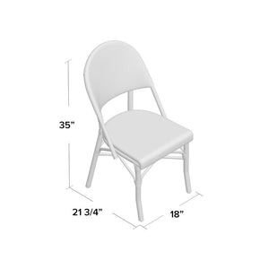 Off-White Nergizli Stacking Patio Dining Chair (Set of 2) #582HW
