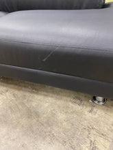 Load image into Gallery viewer, Faux Leather Sectional Piece Black AS IS
