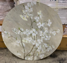 Load image into Gallery viewer, White Floral Print on Beige Metal
