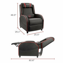 Load image into Gallery viewer, Ergonomic Manual Recliner with Massage Black/Red(1122)
