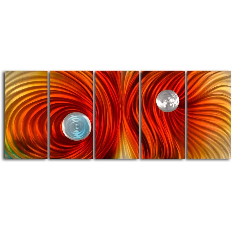 Eyes on Satin Twister 5 Piece Graphic Art Plaque Set(1003)