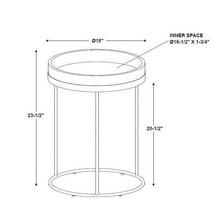 Load image into Gallery viewer, Hearth and Hand Wood &amp; Steel Accent Table Natural/Black(1408)
