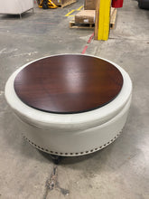 Load image into Gallery viewer, Manford Storage Ottoman Cream
