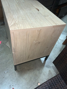 Two Drawer Night Stand in Vintage Oak Finish