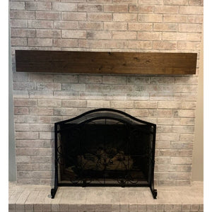 Rustic Walnut Fireplace Shelf Mantel 60” x 8”D Walnut(252)