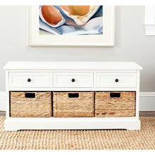 Load image into Gallery viewer, Damien Coastal Distressed/Cream Storage Bench 3052RR
