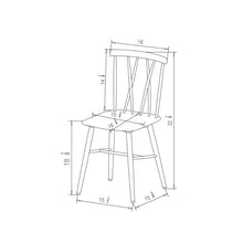 Load image into Gallery viewer, Becket Metal X Back Dining Chair Set of 2(528)
