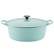 Load image into Gallery viewer, Rachael Ray 6.5 Qt. Cast Iron Oval Dutch Oven #183HW

