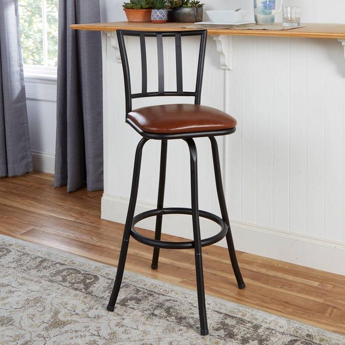 Robinson Adjustable Height Barstools Set of 2 Black(1369)