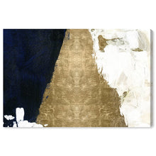 Load image into Gallery viewer, 40&quot; H x 60&quot;W x 2&quot;D Gold/Navy Blue/Black &#39;Night and Day Abstract&#39; by Oliver Gal - Wrapped Canvas Print(1922RR)

