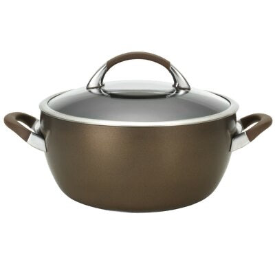 Circulon Symmetry Aluminum Round Non-Stick Casserole Chocolate(2756RR)