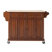 Load image into Gallery viewer, Full Size Cherry Kitchen Cart with Natural Wood Top MRM3268
