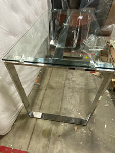 Arciniega Glass Desk Chrome/ Clear