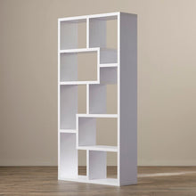 Load image into Gallery viewer, Chrysanthos Geometric Bookcase White(1595)
