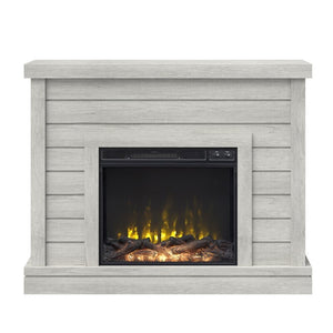 Sargent Oak Terrence Electric Fireplace Whitewashed Gray 217CDR