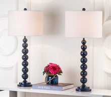 Load image into Gallery viewer, Jenna Navy &amp; Off-White 31.5&quot; Stacked Ball Lamp - Set of 2 #544HW
