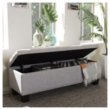 Load image into Gallery viewer, Hannah Button Tufted Storage Ottoman Bench Light Gray(1360)
