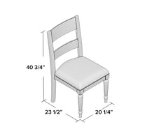 Load image into Gallery viewer, Set of 2 Jaclin Linen Ladder Back Side Chair #119-NT
