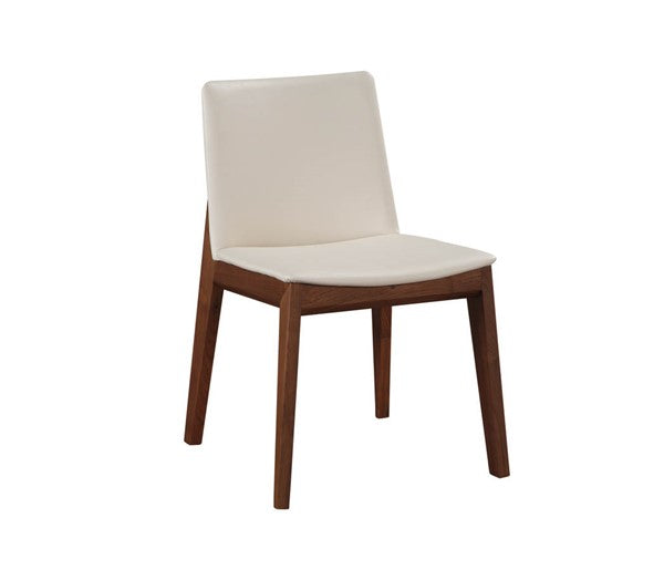MOE'S HOME - DECO DINING  CHAIR IN WHITE PVC (SET OF 2) 4351RR