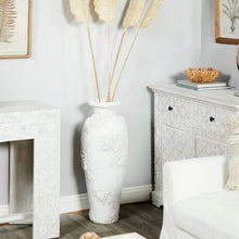 Load image into Gallery viewer, Zeigler Textural Coral Floor Vase White(1449)
