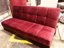 Load image into Gallery viewer, Kilim Armless Burgandy Red Sleeper Futon sofa
