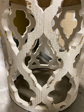 Load image into Gallery viewer, Fir Wood Side Table Distressed White/Natural
