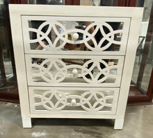 Load image into Gallery viewer, White Elkton 3 Drawer Mirrored Accent Chest
