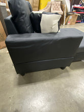 Load image into Gallery viewer, Wilhemine Sectional Piece with Ottoman Black

