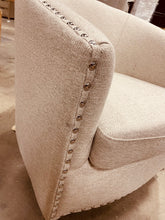 Load image into Gallery viewer, Swivel Grey Barrel Chair
